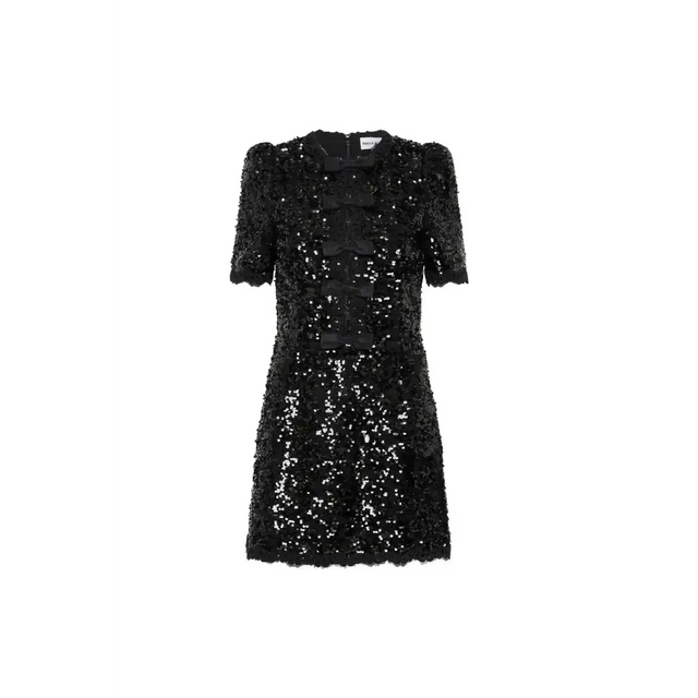 Rebecca Vallance Diana Bow Mini Dress Black - 6 / Black - Dresses