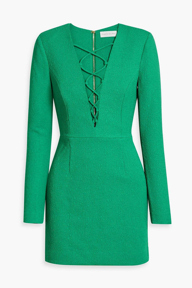 Rebecca Vallance Dionne Lace Mini Dress - 8 / Green - Dresses