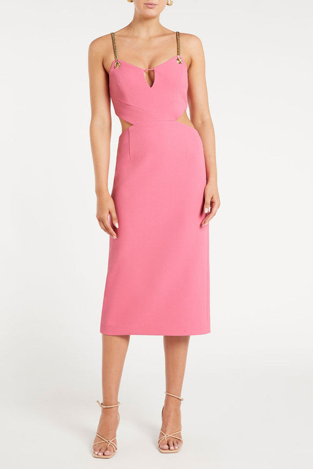 Rebecca Vallance Dulce Amore Midi Dress | Pink - Dresses