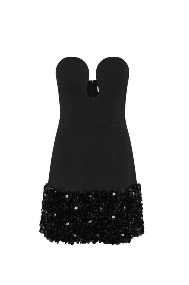 Rebecca Vallance Elaine Mini Dress - 8 / Black - Dresses