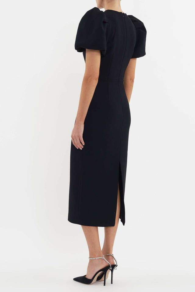ELIANA_PUFF_SLEEVE_MIDI_2404_1867_BLACK_BACK_5579b12b-8d1f-4658-b9c6-5e0bfcb739c1