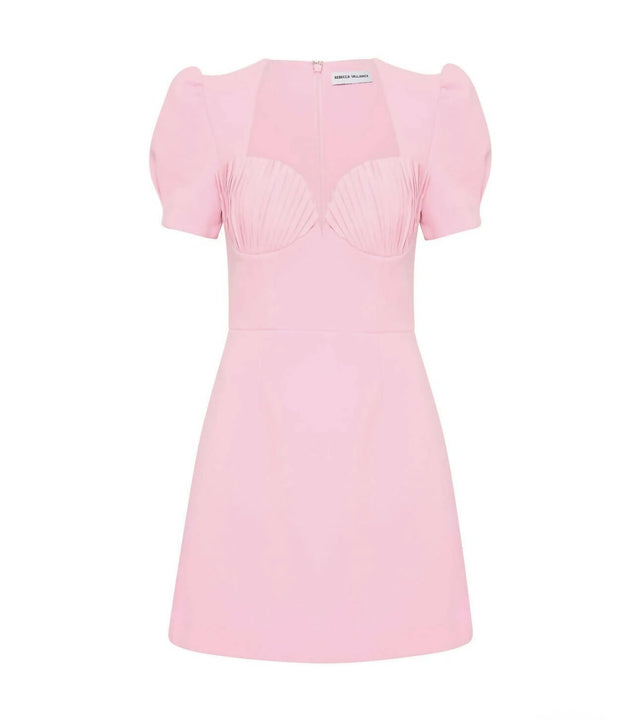 Rebecca Vallance Jenna Short Sleeve Mini Dress - 10 / Pink - Dresses