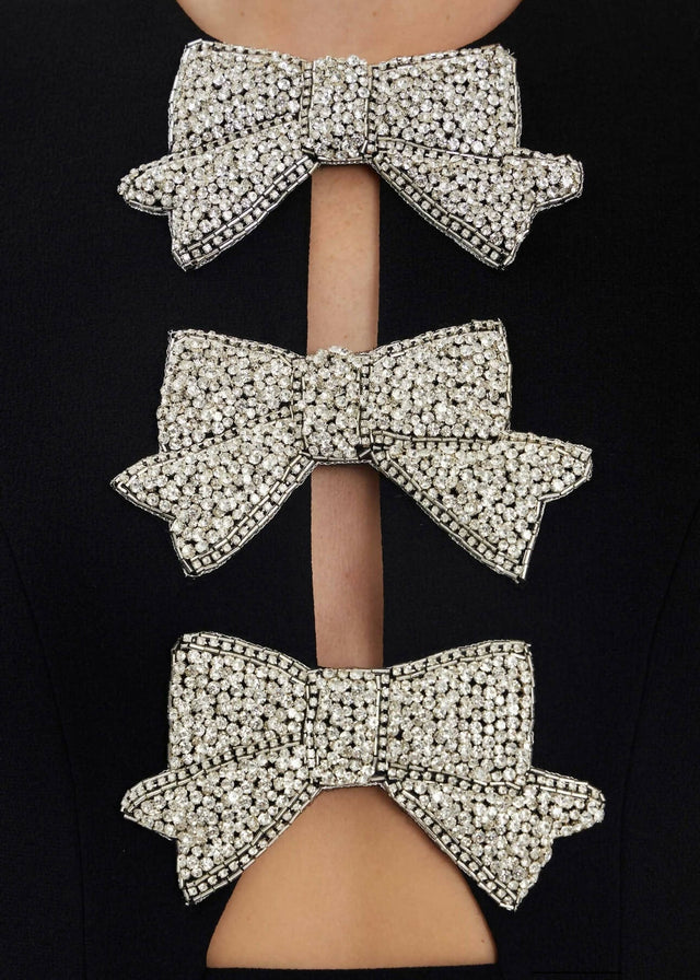 Rebecca Vallance Juliana Puff Sleeve Mini Dress - 8 / Black - Dresses