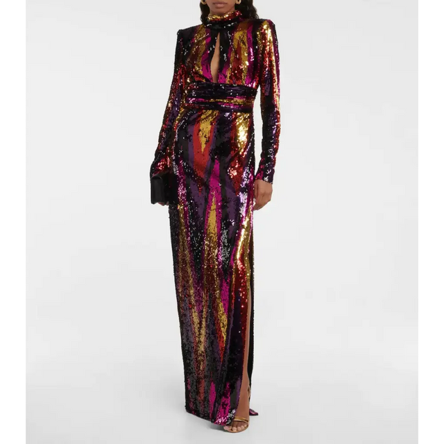 Rebecca Vallance Kaia Zig Zag Gown Multi Size 10 - 10 / Multi - Dresses