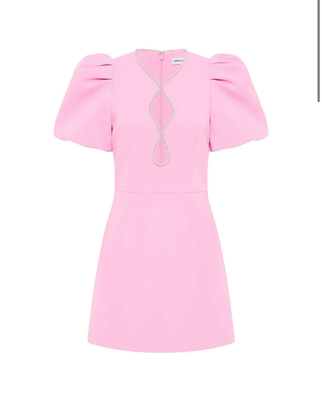 Rebecca Vallance Karina Puff Sleeve Mini Pink - 8 / Pink - Dresses