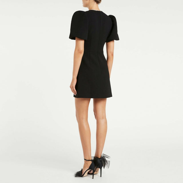 Rebecca Vallance Katie Bow Mini Dress - 12 / Black - Dresses