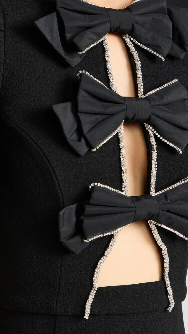 Rebecca Vallance Katie Bow Mini Dress - Dresses