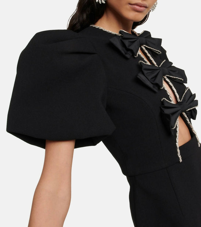 Rebecca Vallance Katie Bow Mini Dress Size 14 - 14 / Black - Dresses