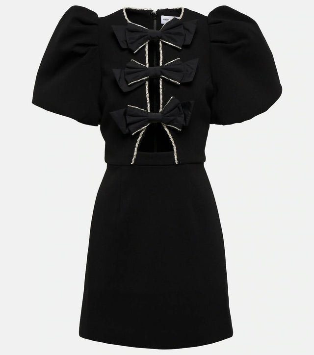 Rebecca Vallance Katie Bow Mini Dress Size 14 - 14 / Black - Dresses