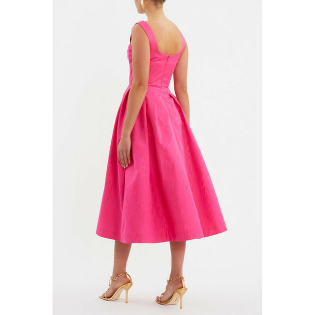 Rebecca Vallance Lyla Midi Dress in Hot Pink Size 10 - 10 / Pink - Dresses