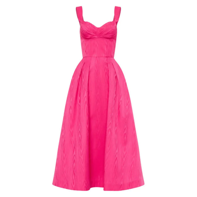Rebecca Vallance Lyla Midi Dress in Hot Pink Size 10 - 10 / Pink - Dresses