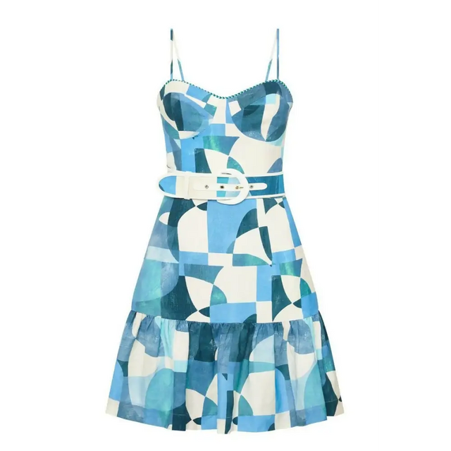 Rebecca Vallance Mallorca Mini Dress Blue Size 10 - 10 / Blue - Dresses