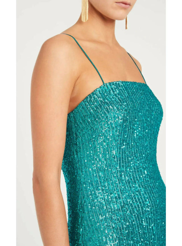 Rebecca Vallance Missing Hours Mini Dress Turquoise Size AU 14 - 14 / Turquoise - Dresses