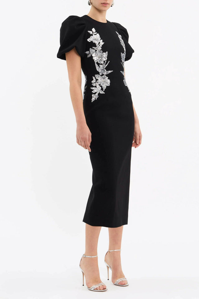 Rebecca Vallance Monroe Midi Dress - 10 / Black - Dresses
