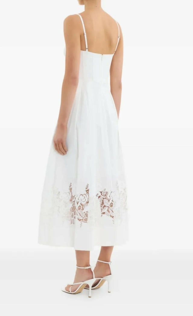 Rebecca Vallance Montreux Midi Dress - 12 / White - Dresses