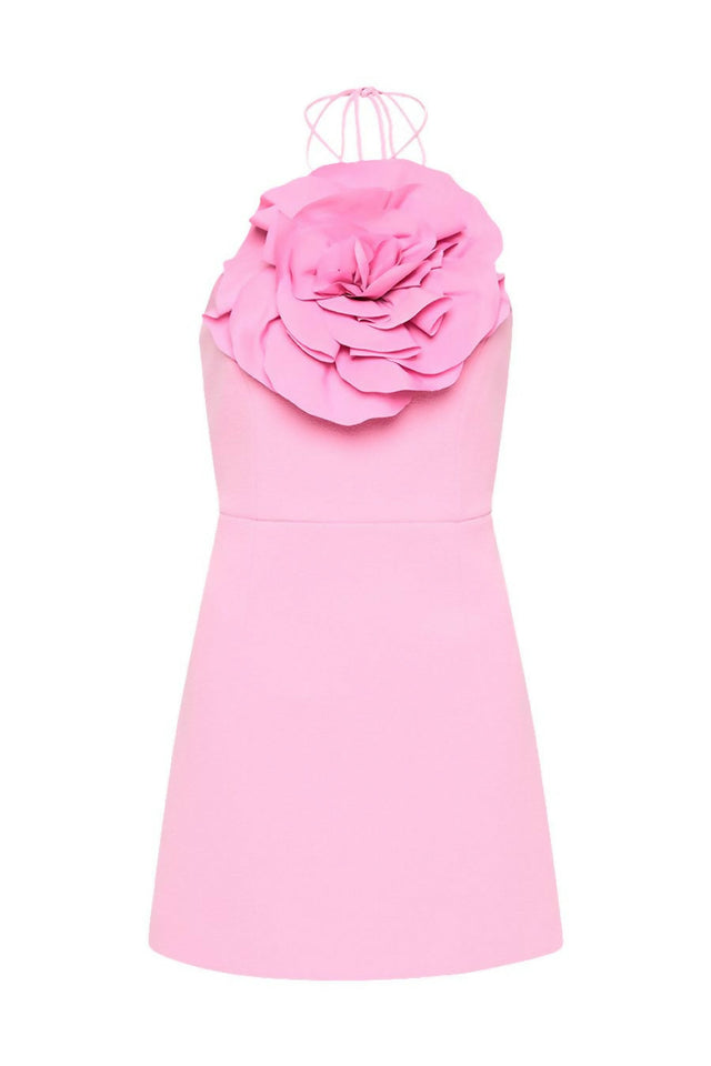 Rebecca Vallance Odetta Halter Mini Dress - 8 / Pink - Dresses