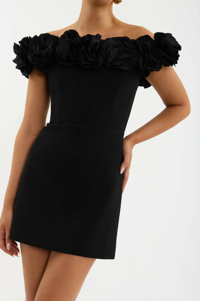 Rebecca Vallance Odetta Mini Dress - 6 / Black - Dresses