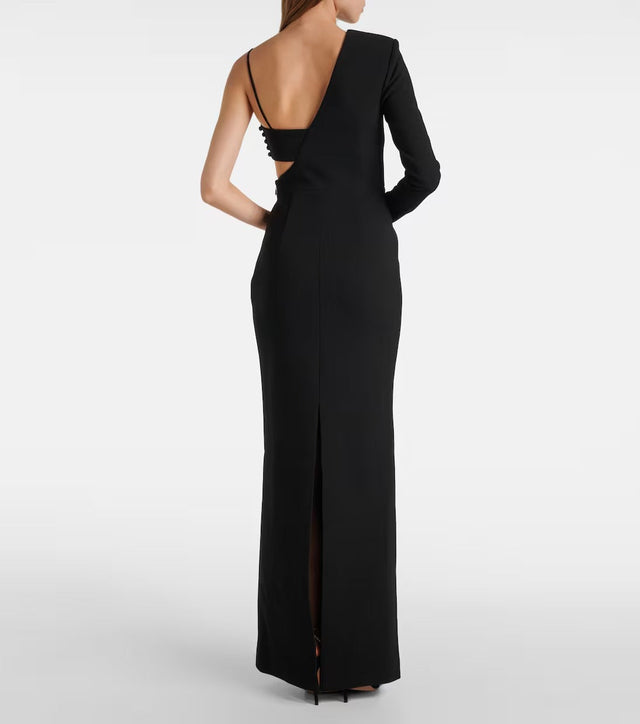 Rebecca Vallance Sachiel Floral-Appliqué Gown in Black - 6 / Black - Dresses