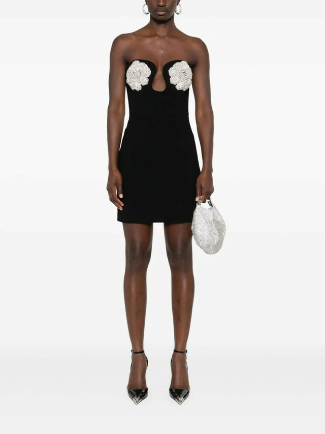 Rebecca Vallance Sachiel Mini Dress - 8 / Black - Dresses