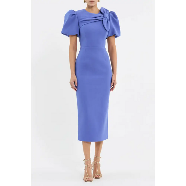 Rebecca Vallance Violetta Midi Dress Periwinkle Blue - Dresses