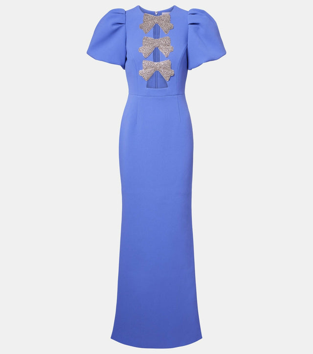 Rebecca Vallance Violetta Puff Sleeve Gown Periwinkle Blue - 12 / Blue - Dresses
