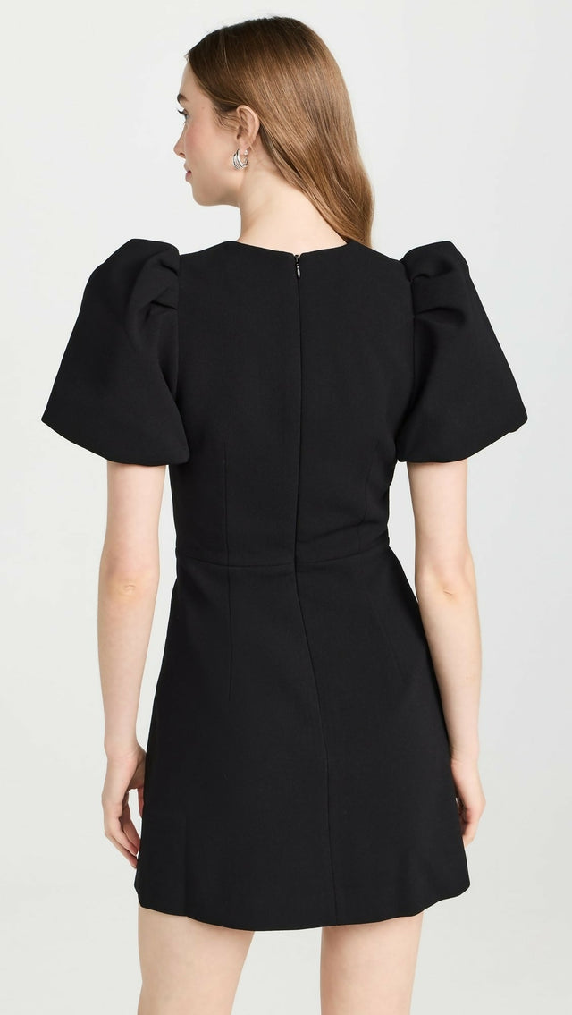 Rebecca Vallance Yvonne Bow Mini Dress in Black Size 10 - 10 / Black - Dresses