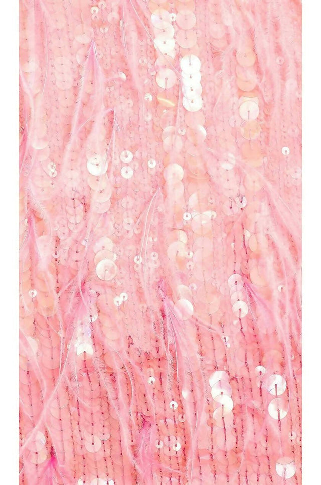 Retrofete - Retrofete Anastasia Sequin Feather Mini Dress