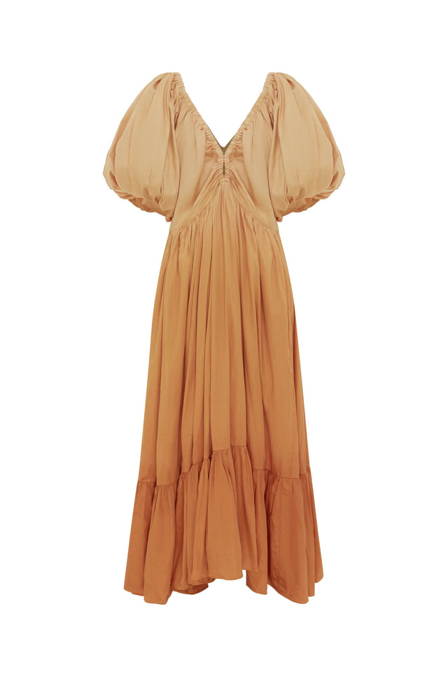 Rooh Collective Birthday Gown in Orange Ombrè - Dresses