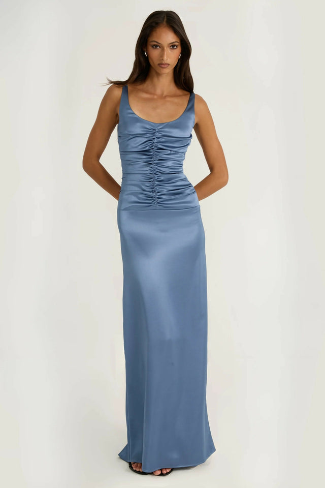 Ance Gria Atlein Gown in Vintage Blue
