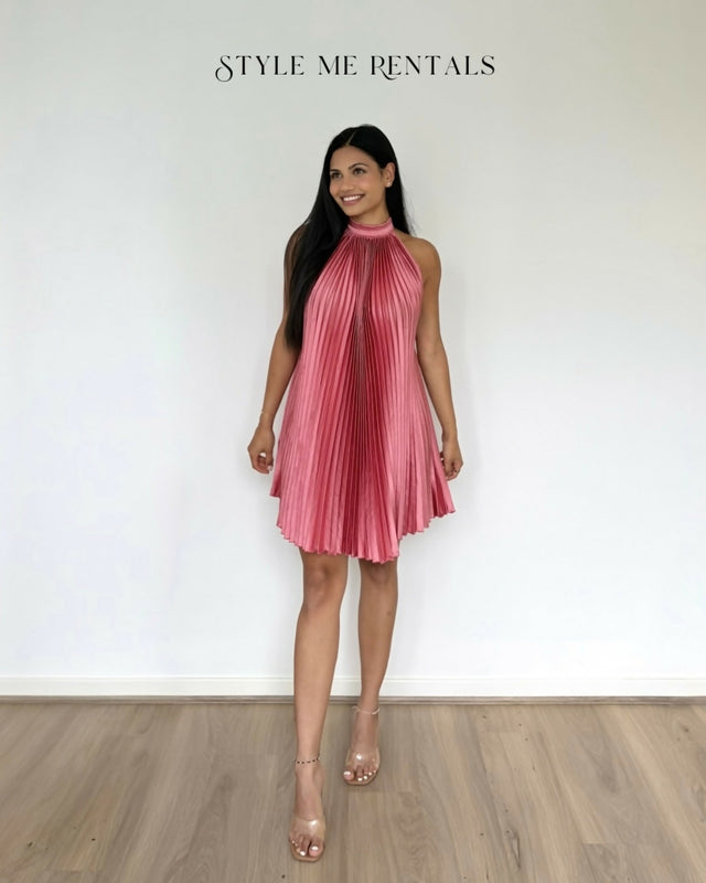 L'idee Amour Mini Dress Rose Size AU 8