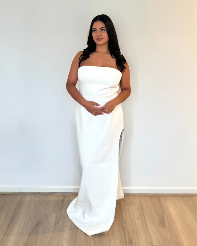 Bianca and Bridgett Willow Midi Dress White