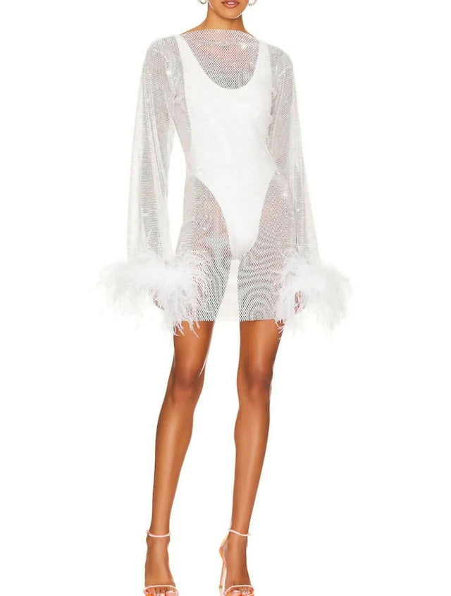 Santa Brands - Santa Brands Feathers Mini Dress