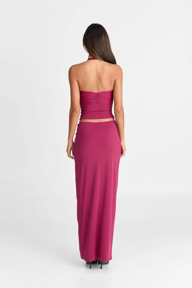 Sasha Therese Blair Top & Kaia Skirt in Ruby - Outfit Sets