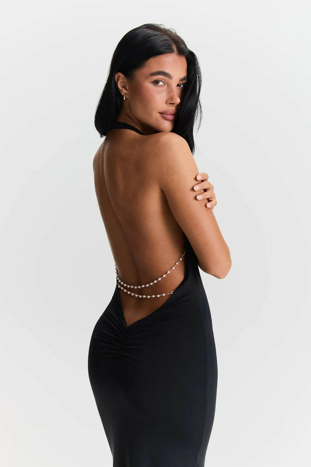 Sasha Therese Harper Dress in Black - 8 / Black - Dresses