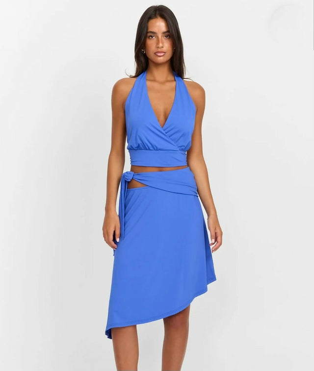 SASHA THERESE Luna Top & Skirt Blue - Outfit Sets