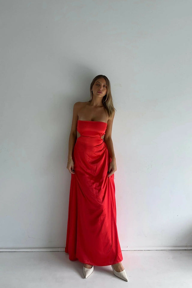 Sass + Lane Luna Midi Red - 8 / Red - Dresses