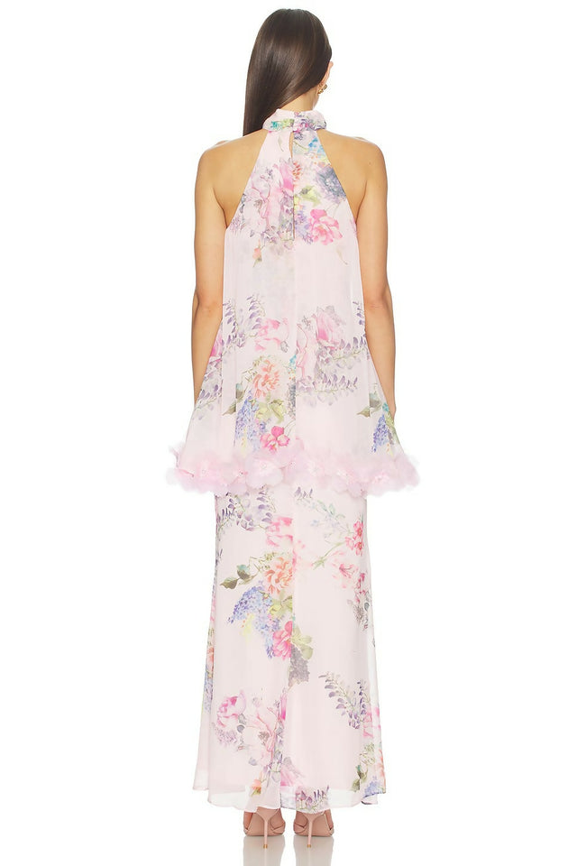 Elliatt Millie Tiered Gown Pink Size 10