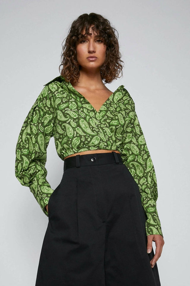 Scanlan Theodore - Scanlan Theodore Cotton Paisley Crop Shirt