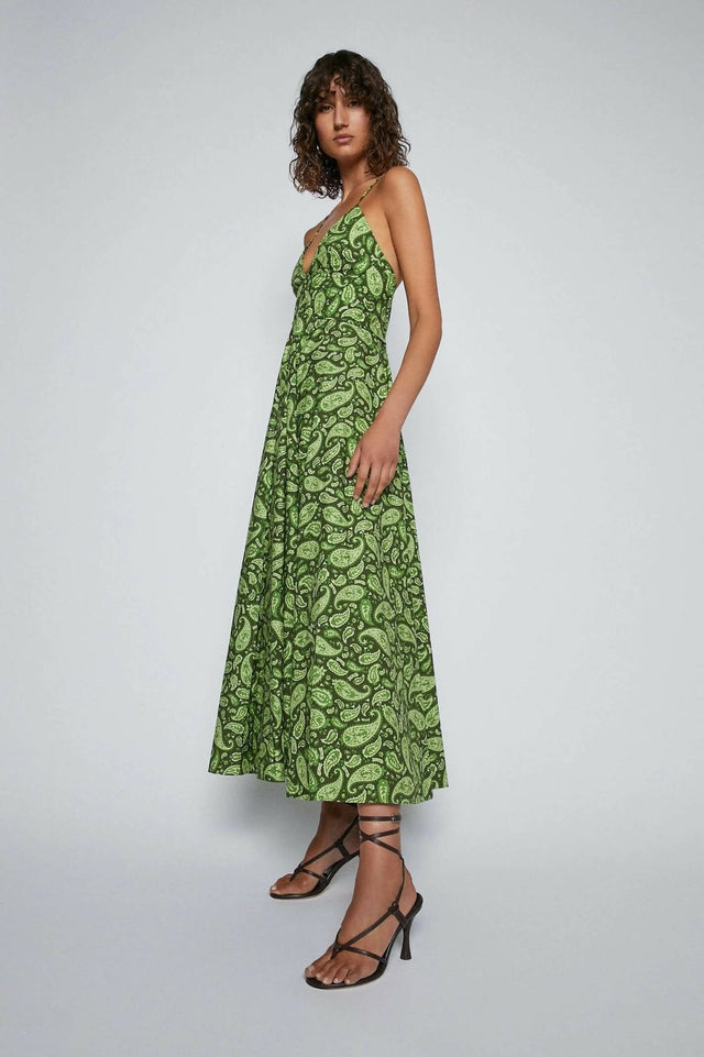 Scanlan Theodore - Scanlan Theodore Cotton Paisley Shoestring Dress - Size 8