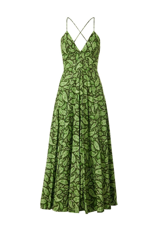 Scanlan Theodore - Scanlan Theodore Cotton Paisley Shoestring Dress - Size 8