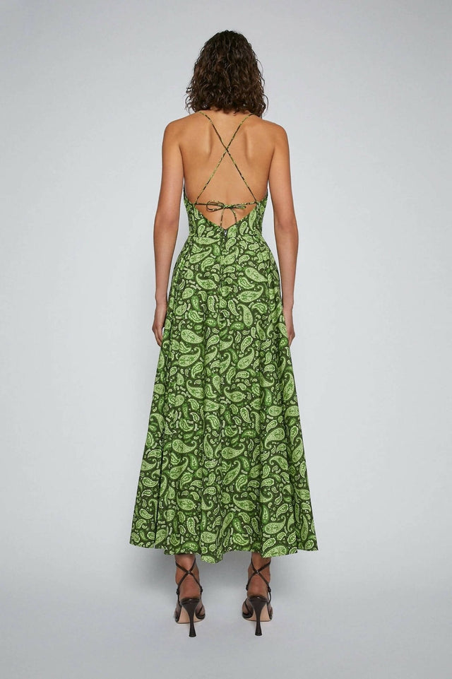 Scanlan Theodore - Scanlan Theodore Cotton Paisley Shoestring Dress - Size 8