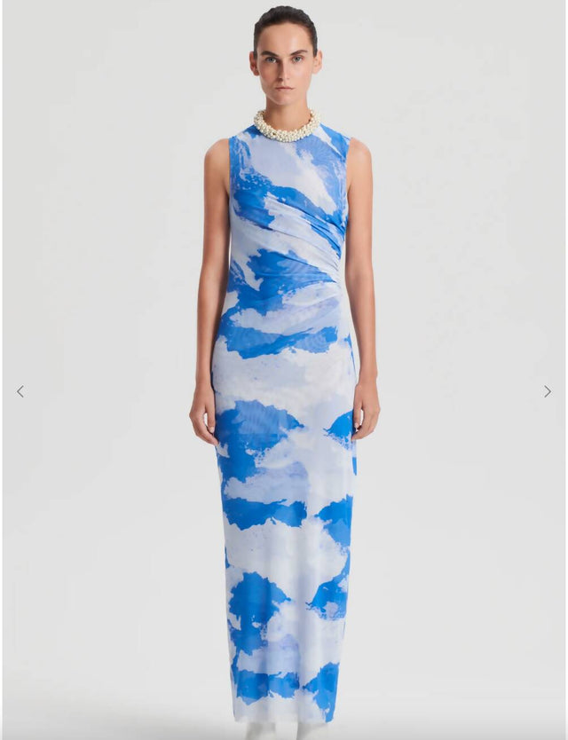 Scanlan Theodore Italian Cloud print in blue / Size 10 - 10 / Blue - Dresses