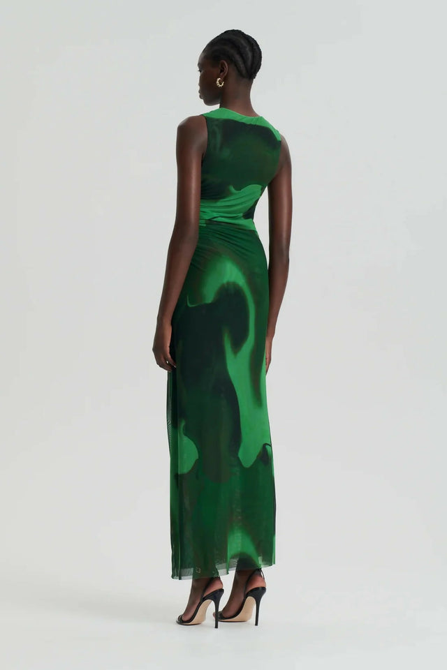 Scanlan Theodore Italian Watercolour Print Dress Safari - Dresses