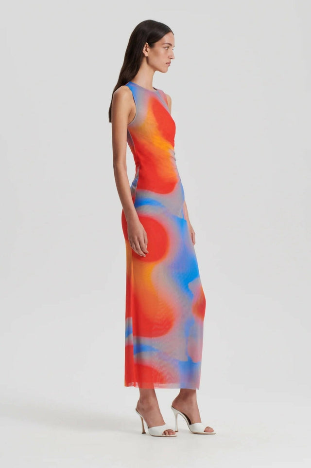 Scanlan Theodore - Scanlan Theodore Italian Watercolours Tangerine Mesh Dress