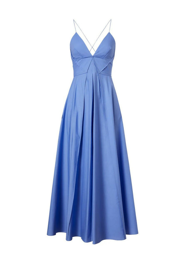 Scanlan Theodore Parachute Strappy Cotton Dress - 8 / Blue - Dresses