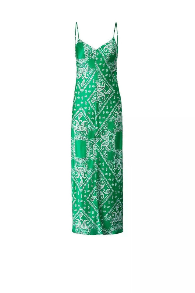 Scanlan Theodore Silk Paisley Long Slip Dress - Dresses