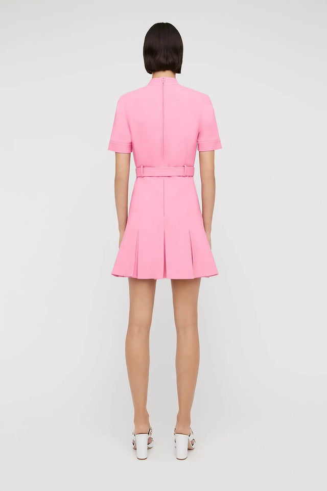Scanlan Theodore Tailored Pleat Dress Pink Dress - 10 / Pink - Dresses