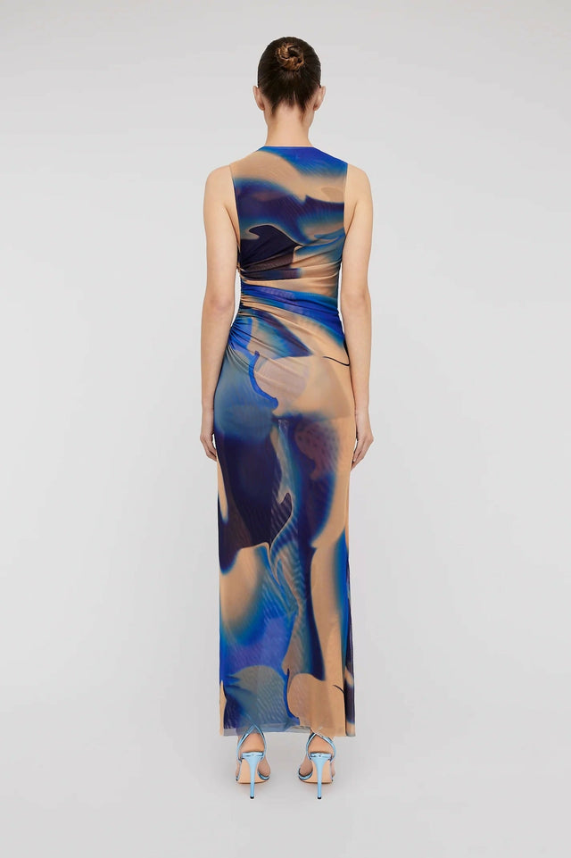 Scanlan Theodore Watercolour Dress Blue Size 8 10 & 12 - Dresses