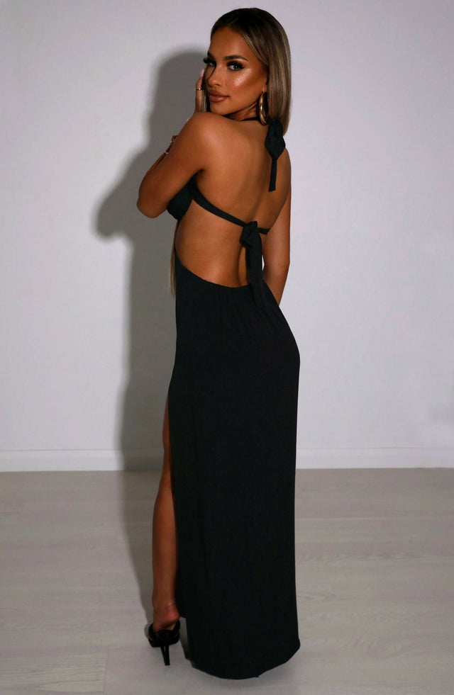 Serinity Black Midi Dress - 8 / Black - Dresses