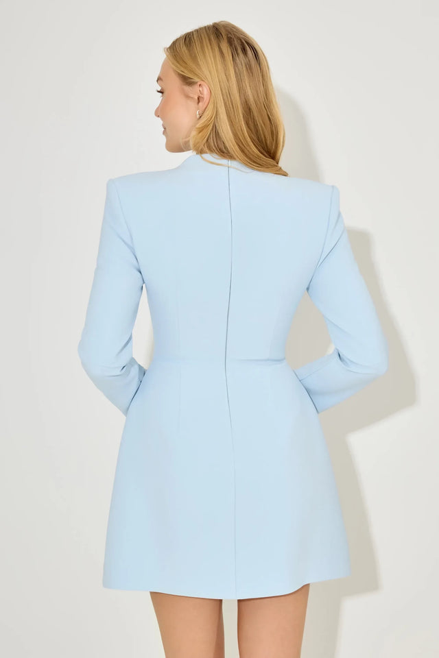 Odd Muse Button Down Dress - Powder Blue
